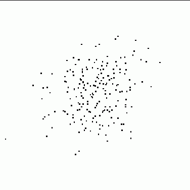 bild på partiklar en tid senare