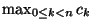 $\max_{0\le k<n} c_k$