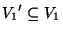 ${V_1}'\subseteq V_1$