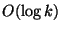 $O(\log k)$