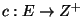 $c: E\rightarrow Z^{+}$