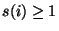 $s(i)\ge 1$