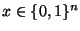$x\in \{0,1\}^n$