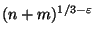 $(n+m)^{1/3-\varepsilon }$
