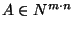 $A\in N^{m\cdot n}$