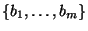 $\{b_1,\ldots,b_m\}$