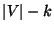$\vert V\vert-k$