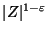 $\vert Z\vert^{1-\varepsilon }$
