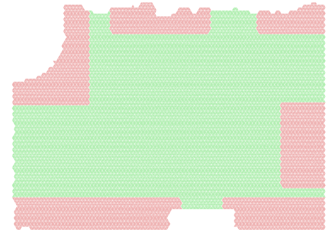 Triangulation of the space underlying the paths in the Edinburgh Dataset.