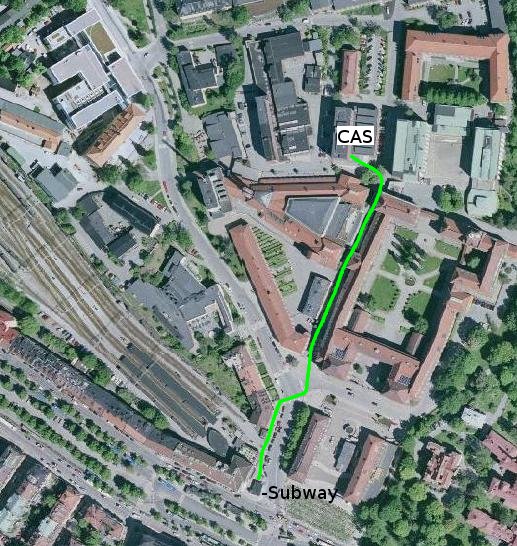 Map showing directions to CAS