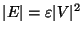 $\vert E\vert=\varepsilon \vert V\vert^2$