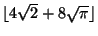 $\lfloor 4\sqrt{2}+8\sqrt{\pi}\rfloor$